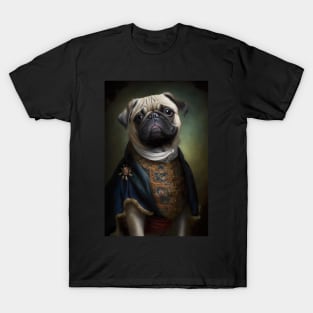 Princely Pug Classic Dog Portrait T-Shirt